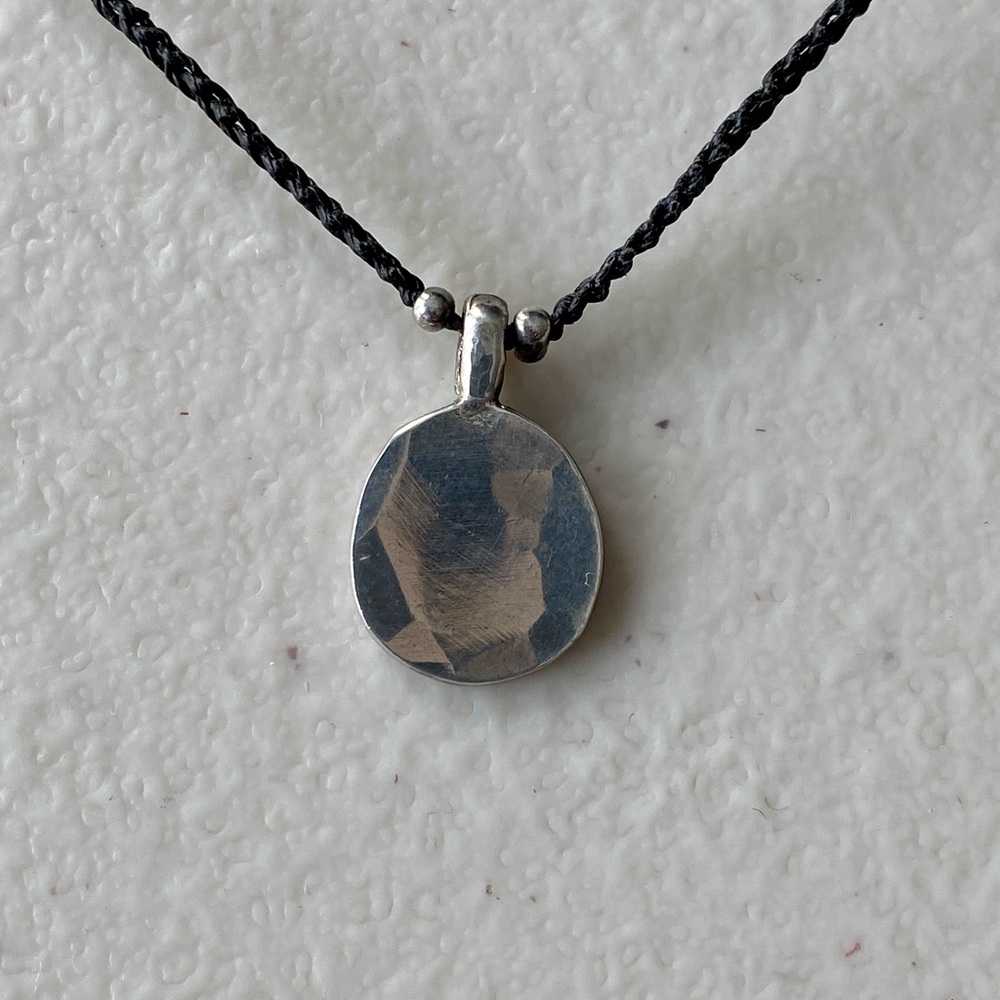 Jill Platner small hammered disc necklace
